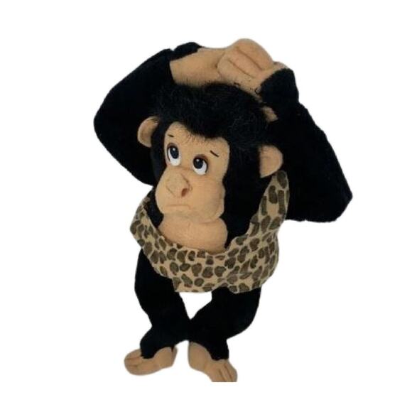 Vintage Cave Man Monkey Plush 12"T - Picture 9 of 10
